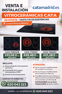 OFERTA VITROCERÁMICA CATA INSTALACIÓN INCLUIDA